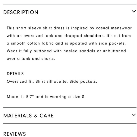 NWTs Oak + Fort | Cobalt Blue Button Down Shirt Dress Size small - Picture 12 of 12